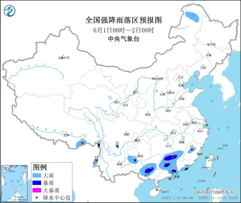 华南等地有较强降水 北方地区多阵雨和大风天气