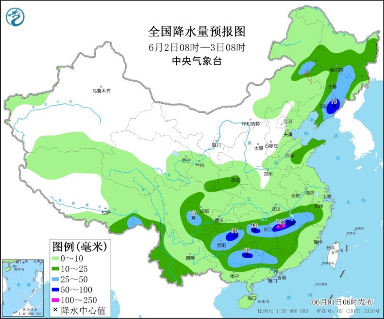 华南等地有较强降水 北方地区多阵雨和大风天气