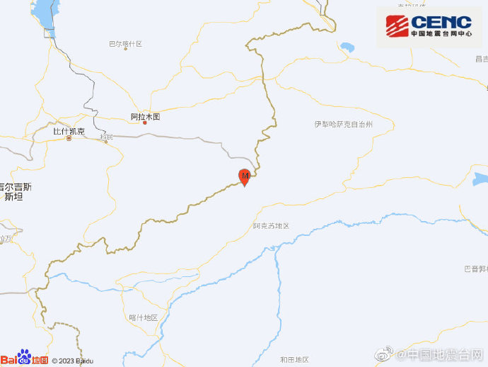 新疆阿克苏地区温宿县发生5.1级地震 震源深度10千米