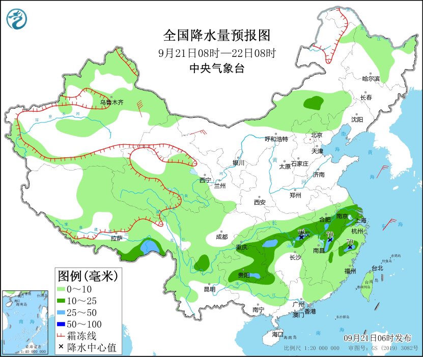 新疆内蒙古东北地区将有大风降温四川重庆江汉将有强降水